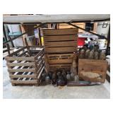 Wood Crates, Insulators, Hemingray