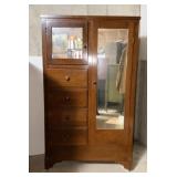 Vintage Armoire, Sewing, Fabric, Knitting