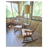 Pair Rocking Chairs, Haeger Planter, Fountain
