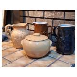 UHL Pottery Stoneware, Grapes & Lattice