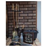 Cast Pot w/Lid, Large Sheers, Fireplace Set