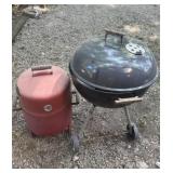 Weber Charcoal Grill, Metco Smoker