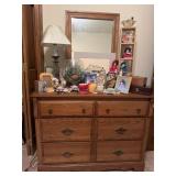 Oak Dresser, Candles, Jewelry Boxes