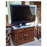 Oak TV Stand, Panasonic, Samsung Blueray, TV