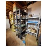 5 Shelving Units, Canning Jars, Galaxy Grow Light