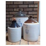 3 UHL Acorn Wares Stoneware Pottery Jugs