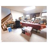 Corner Desk, Copy Paper, Books, Office Chair