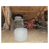 Barbed Wire, Tubing, Scrap, Vint. Fan, Hose Reel