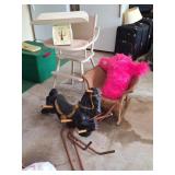 Vintage Bouncy Horse, Highchair, Wicker Rocker
