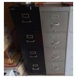 (2) Metal Filing Cabinets