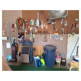 Rubbermaid Trash Can, Hoover Vac, Folding Chairs