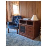 La-Z-Boy Loveseat, Wing Back Chairs, TV Stand