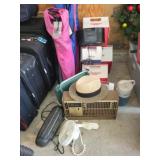Igloo Coolers, Bag Chairs, Boombox, Arvin Heater