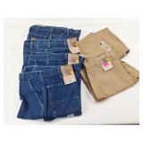 6 New Carhartt Jeans & Work Dungarees, 34 x 30