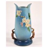 Roseville USA Blue Apple Blossom Vase