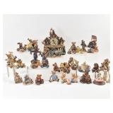 35+ Boyds Bears Figurines & Clock