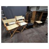 4 Directors Chairs, Dressing Butler, Bookcase