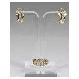 11.11 Grams 14K Gold: Earrings w/ Diamonds & More