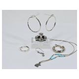 .80 OZT Sterling Silver Jewelry: Frog Ring & More