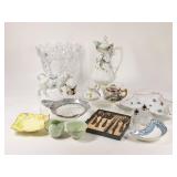 Antique Chocolate Pot, Crystal, Candy Dish & More