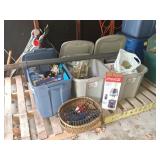 Storage Totes, Books, Coca-Cola Clock