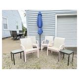 4 Patio Chairs, Patio Table Umbrella