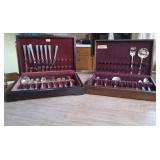 Plated Flatware in Silverware Chests