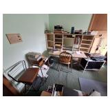Cosco Stool, MCM Drop-Leaf Table, Copier & Printer