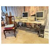 6ft Lifetime Table, Vintage Monitors, Flight Yoke