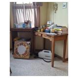 Microwave Cart, Oreck Vac, Desk, Barometers