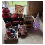 Shiny Brite Ornaments, Glass Tree, Santa Windup