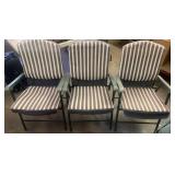(3)FOLDING LAWN/PATIO CHAIRS (3)FOLDING LAWN/PATIO CHAIRS