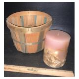 BASKET W/CANDLE BASKET W/CANDLE