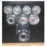 (8)SMALL GLASS DECANTERS