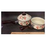 SHEFFIELD SAUCE PANS-STRAWBERRY DESIGN SHEFFIELD SAUCE PANS-STRAWBERRY DESIGN