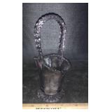 VINTAGE GLASS BASKET VINTAGE GLASS BASKET