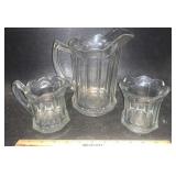 VINTAGE PITCHER & CREAM/SUGAR SET VINTAGE PITCHER & CREAM/SUGAR SET