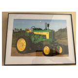 VINTAGE TRACTOR PHOTO-JOHN DEERE/FRAMED VINTAGE TRACTOR PHOTO-JOHN DEERE/FRAMED