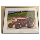 VINTAGE TRACTOR PHOTO-FRAMED/FARMALL