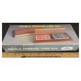 DOUBLE CRIBBAGE CARD BOX GAME-NOS