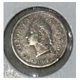 1967 DOMINICAN REPUBLIC (10-CENTAVOS) COIN