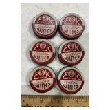 (6 COUNT)E&K WINE BOTTLE CAPS