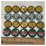 (20)BOTTLE CAPS-(5)EACH