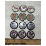 (12)BOTTLE CAPS-(3)EACH