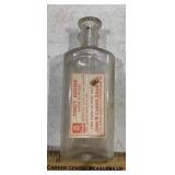 VINTAGE DRUG STORE BOTTLE W/LABEL