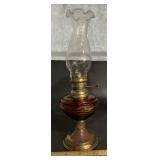 VINTAGE OIL LAMP-APPROX. 8" TALL