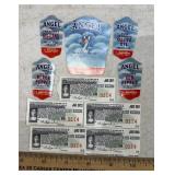 BOTTLE/JAR LABELS & RAILROAD CERTIFICATE COUPONS-