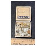 VINTAGE BUTTONS W/SMALL BOX