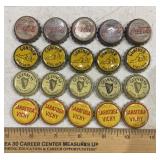 (20)BOTTLE CAPS-(5)EACH