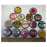 (16)BOTTLE CAPS-ASSORTED